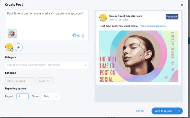 Uniclix Social Media Scheduler