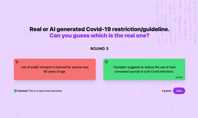 GPT-3 Generated Covid Restrictions