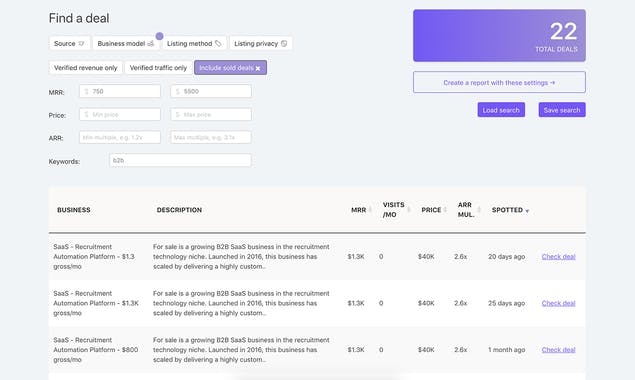 Dealflow by Micro Acquisitions