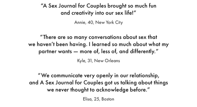 A Sex Journal for Couples