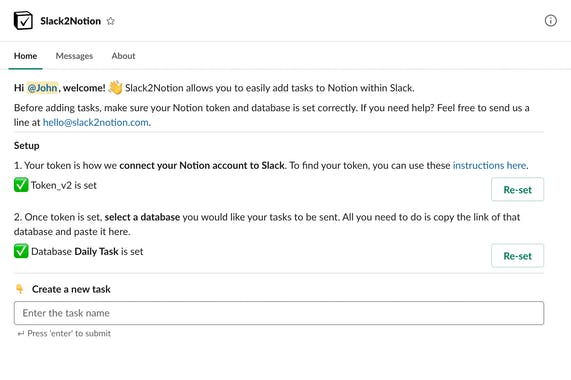 Slack2Notion