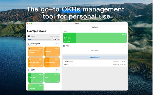 Vision - Personal OKR Tool