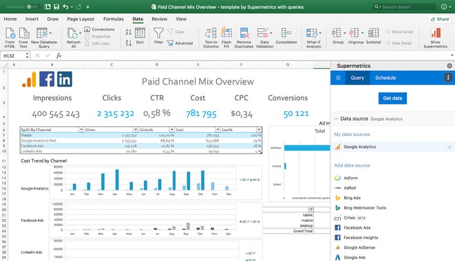 Supermetrics for Excel