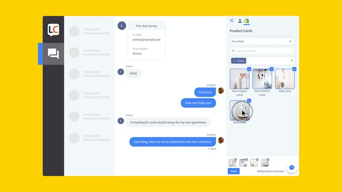 Shopify Product Cards by Live Chat