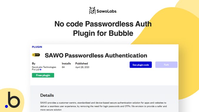 Bubble Passwordless Auth Plugin by SAWO