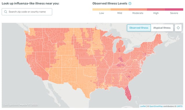 US Health Weather Map