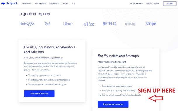Dialpad for Startups