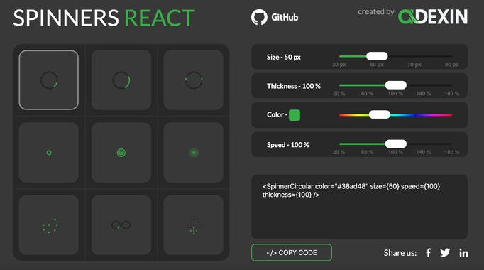 Spinners React