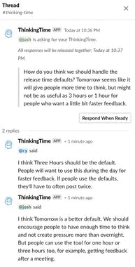 ThinkingTime for Slack