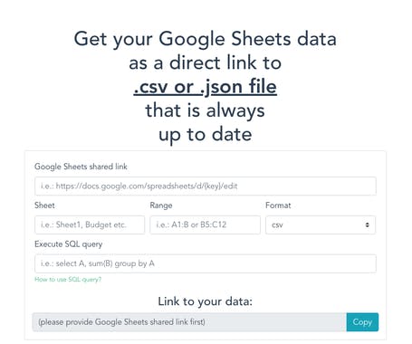 Sheet2data