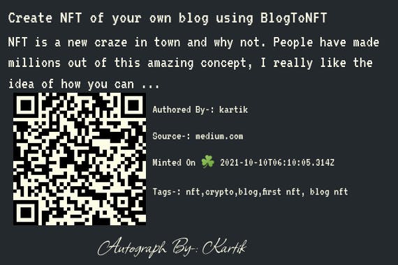 BlogToNFT