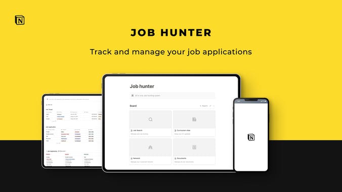 Job hunter Notion Template