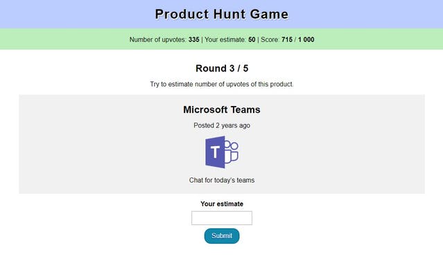 Product Hunt Game