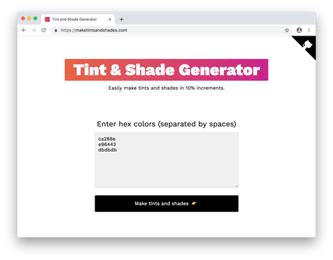 Tint & Shade Generator