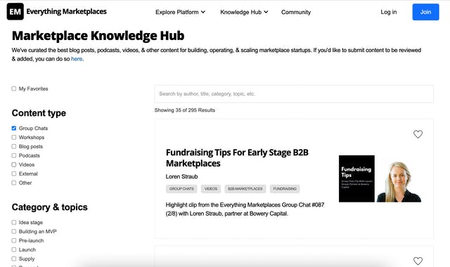 Marketplace Knowledge Hub