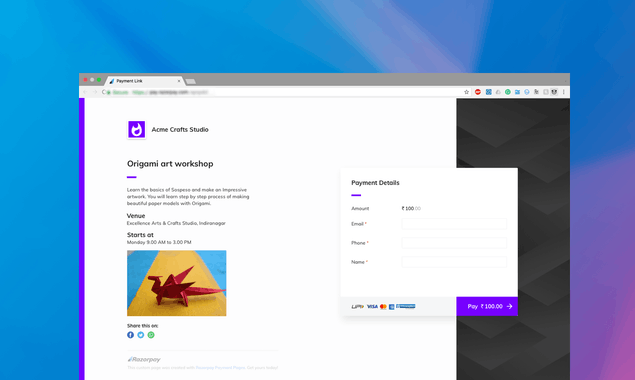 Razorpay Payment Pages