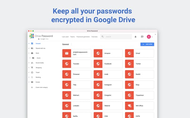 Drive Password - Password Manager