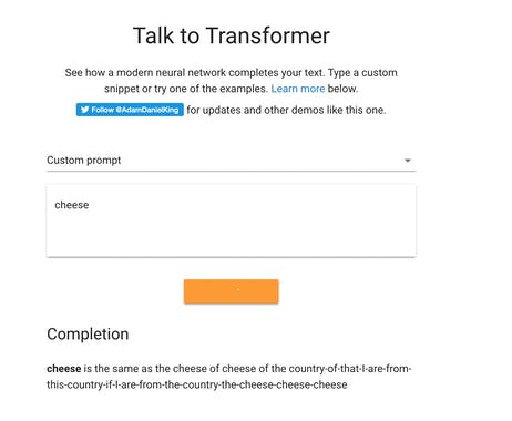 Talk to Transformer