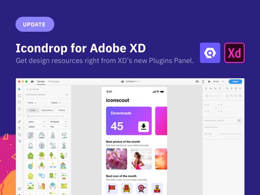 Icondrop for Adobe XD 2.0