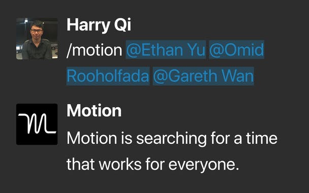 Motion Slack App