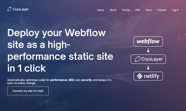 CryoLayer: Automatic Webflow Optimizer