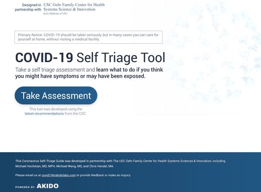 COVID-19 Self-Assessment Tool