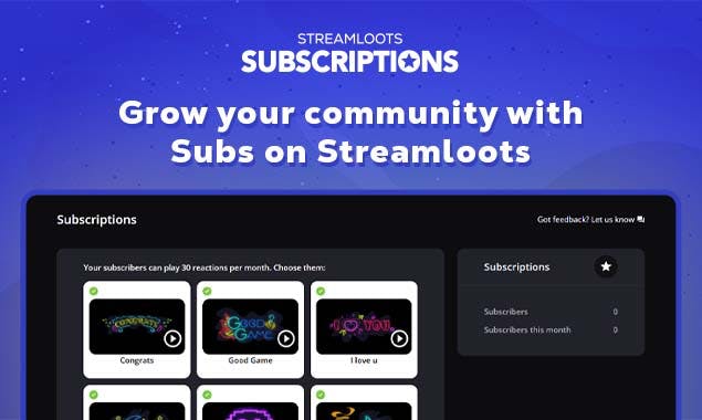 Subscriptions on Streamloots 