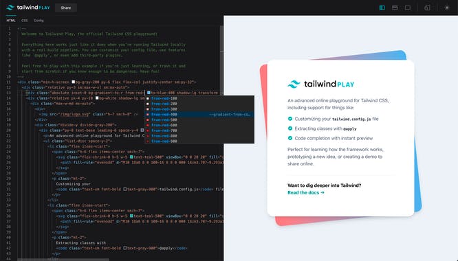 Tailwind CSS Play
