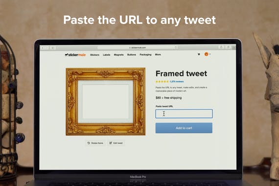 Framed Tweets by Sticker Mule
