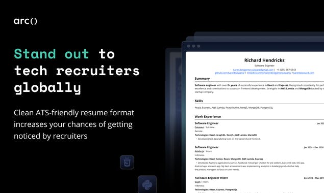 Resume Builder for Developers by Arc