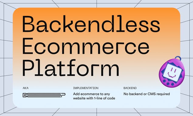 Backendless Ecommerce Platform