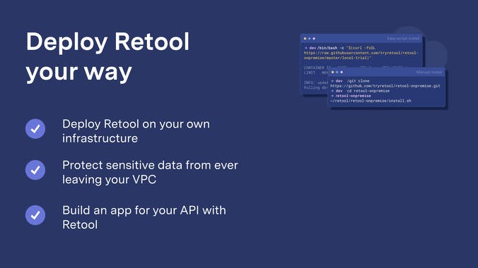 Retool, Self-Hosted