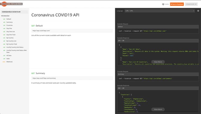 COVID-19 API