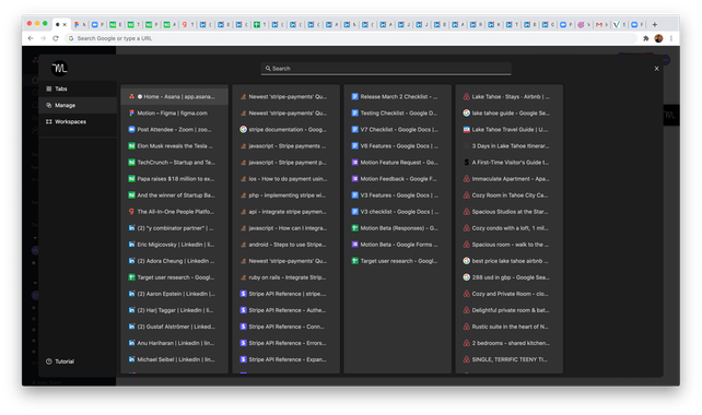 Tab Management by Motion (Beta)