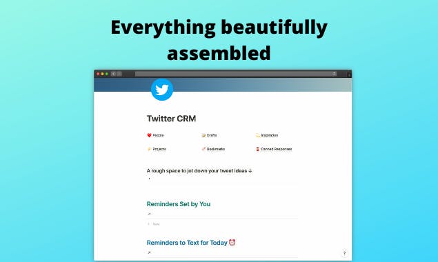 Twitter CRM + CMS Notion Template