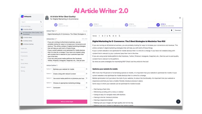 AI Article Writer 2.0