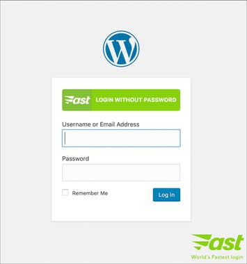 Fast Login on WordPress