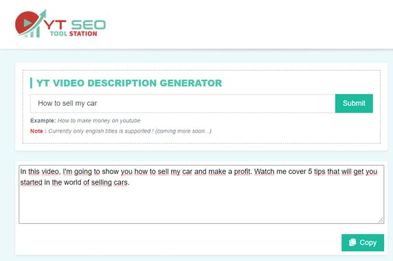 YouTube SEO Tool Station