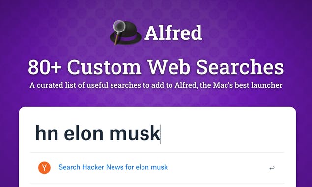 Alfred Custom Web Searches