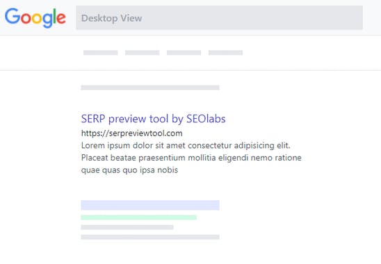 SERP Preview Tool