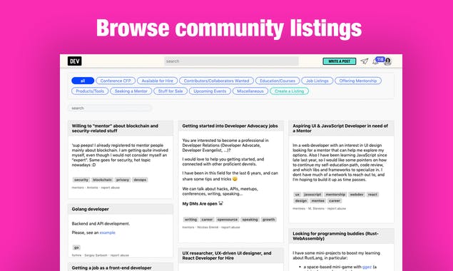 DEV Listings