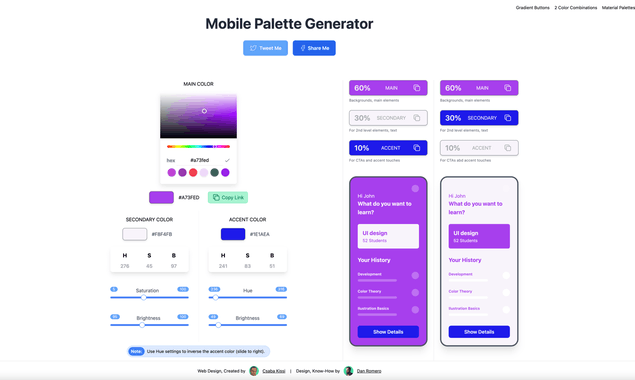 Mobile Palette Generator