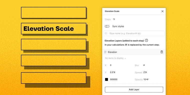 Elevation Scale for Figma