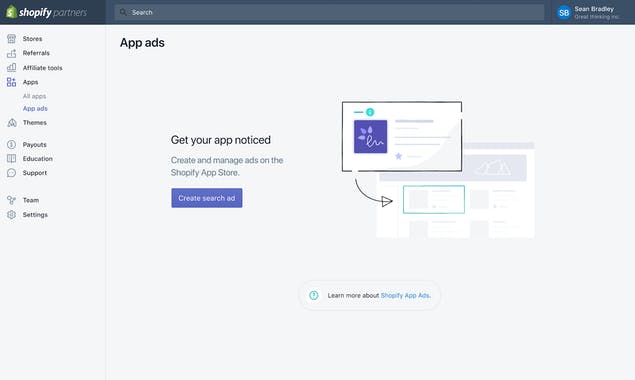 Search Ads on Shopify App Store